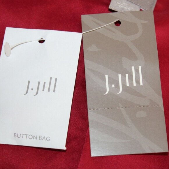 J Jill $119 Sz M Deep Claret Red Wool Acrylic Poly Lined Textured Jacket - Picture 6 of 7